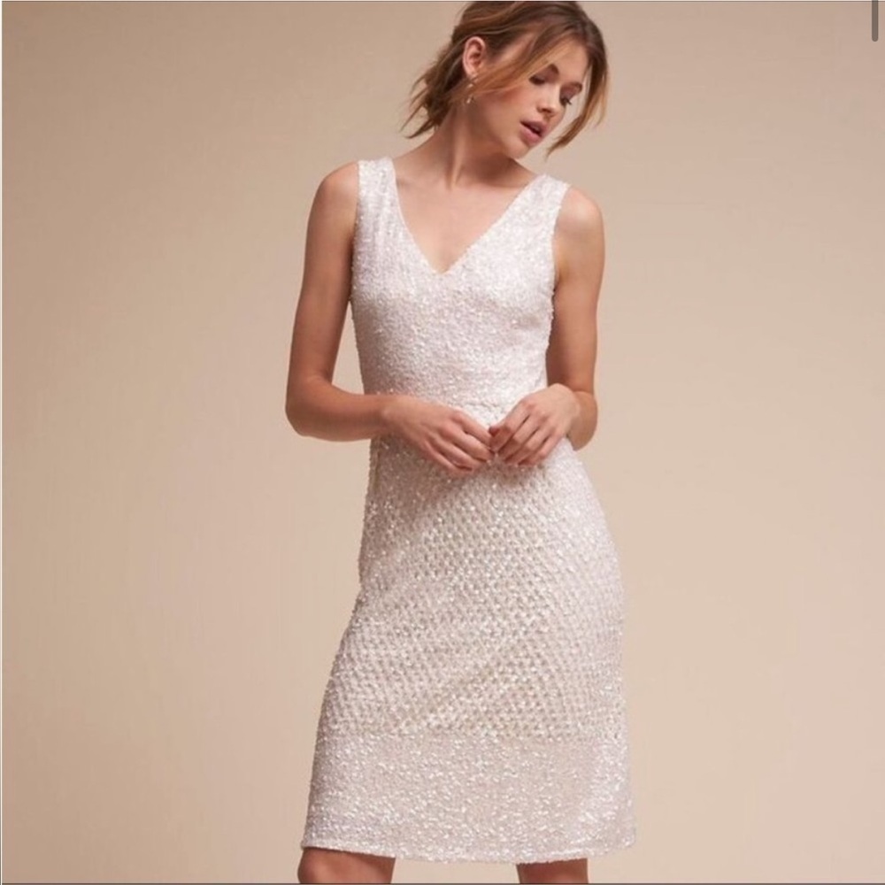 BHLDN Adrianna Papell Lattice Dress